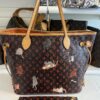 Louis Vuitton Catogram Neverfull MM with Pouch Marron