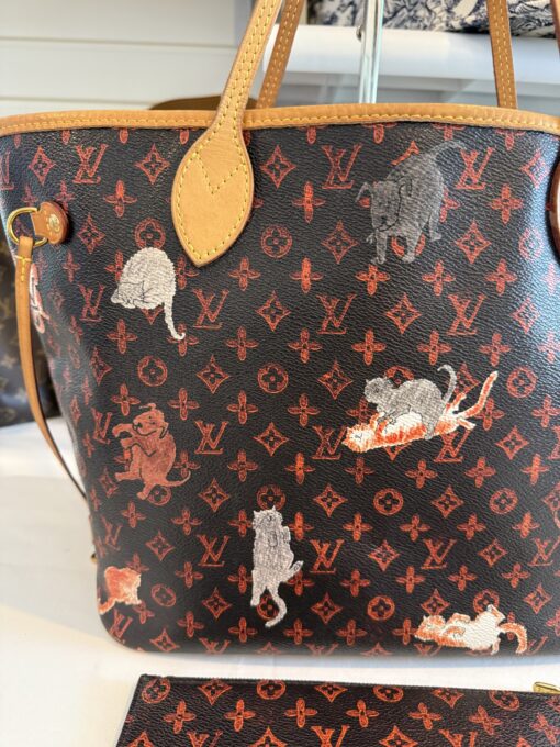 Louis Vuitton Catogram Neverfull MM with Pouch Marron - Image 33