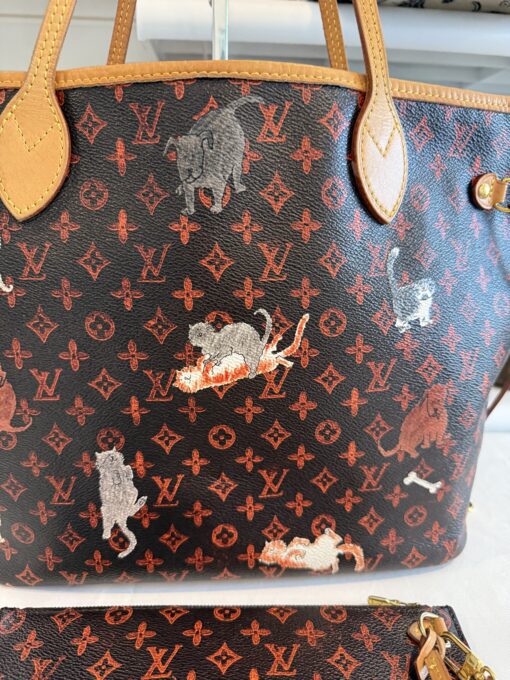 Louis Vuitton Catogram Neverfull MM with Pouch Marron - Image 30