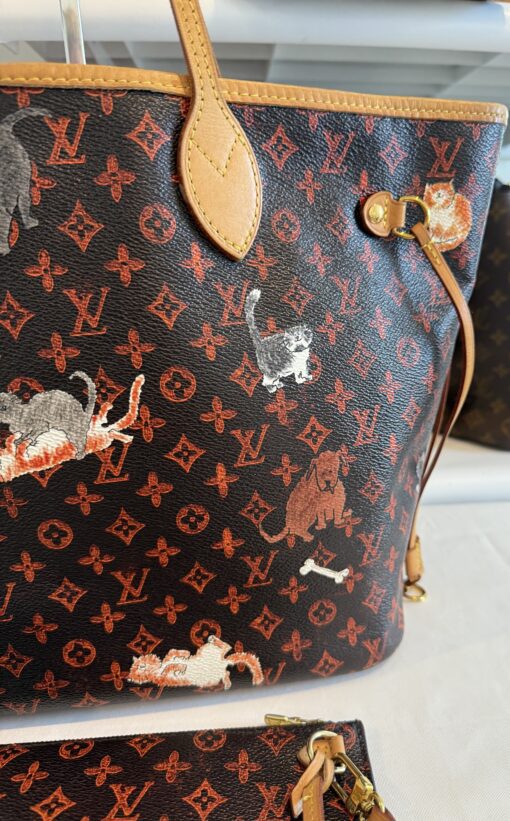 Louis Vuitton Catogram Neverfull MM with Pouch Marron - Image 29
