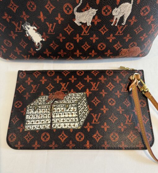 Louis Vuitton Catogram Neverfull MM with Pouch Marron - Image 27