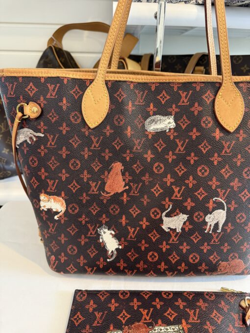 Louis Vuitton Catogram Neverfull MM with Pouch Marron - Image 26