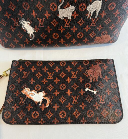 Louis Vuitton Catogram Neverfull MM with Pouch Marron - Image 21