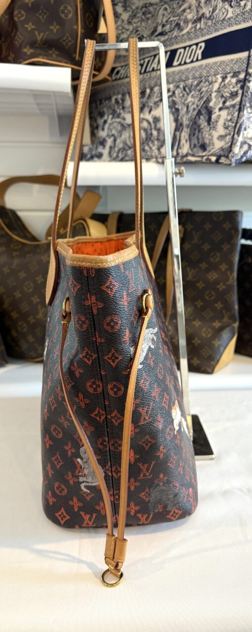 Louis Vuitton Catogram Neverfull MM with Pouch Marron - Image 8
