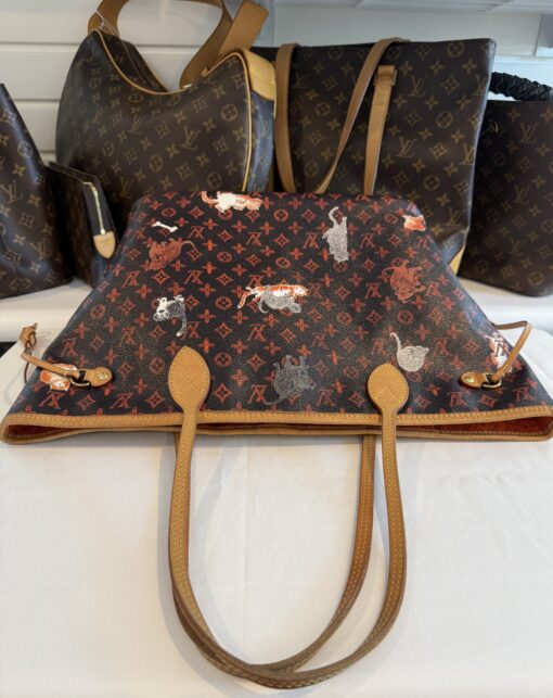 Louis Vuitton Catogram Neverfull MM with Pouch Marron - Image 18