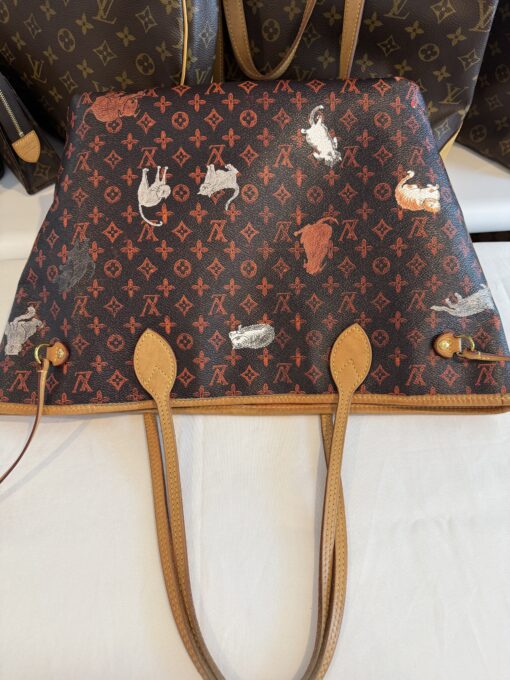 Louis Vuitton Catogram Neverfull MM with Pouch Marron - Image 13