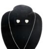 Necklace and both heart studs on the display bust