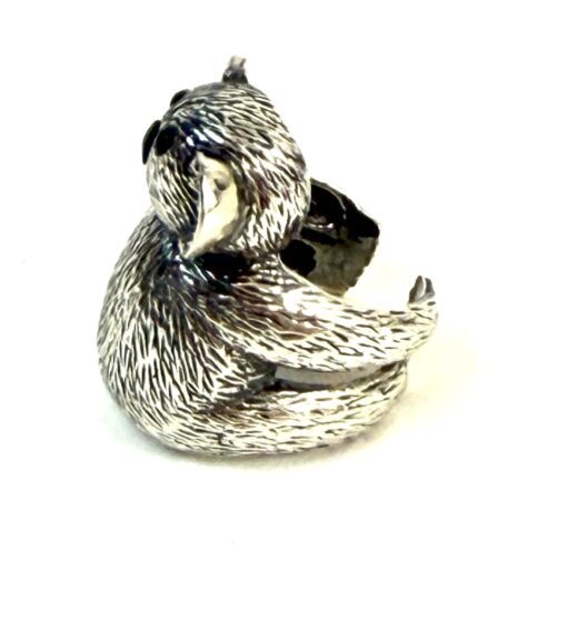 .925 Sterling Silver Koala Ring Adjustable - Image 5