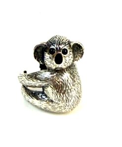 .925 Sterling Silver Koala Ring Adjustable