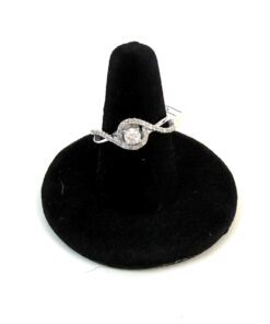Alternative view of .60 Carat Natural Diamonds and .925 Sterling Silver Engagement Ring