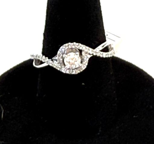 .60 Carat Natural Diamonds and .925 Sterling Silver Engagement Ring - Image 4