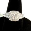 .50 Carat Natural Diamonds and .925 Sterling Silver Cluster Ring Engagement