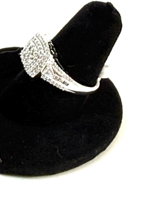 .50 Carat Natural Diamonds and .925 Sterling Silver Cluster Ring Engagement - Image 5