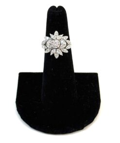 .50 Carat Natural Diamonds and 14k White Gold Vintage Look Ring