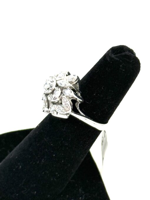 .50 Carat Natural Diamonds and 14k White Gold Vintage Look Ring - Image 5
