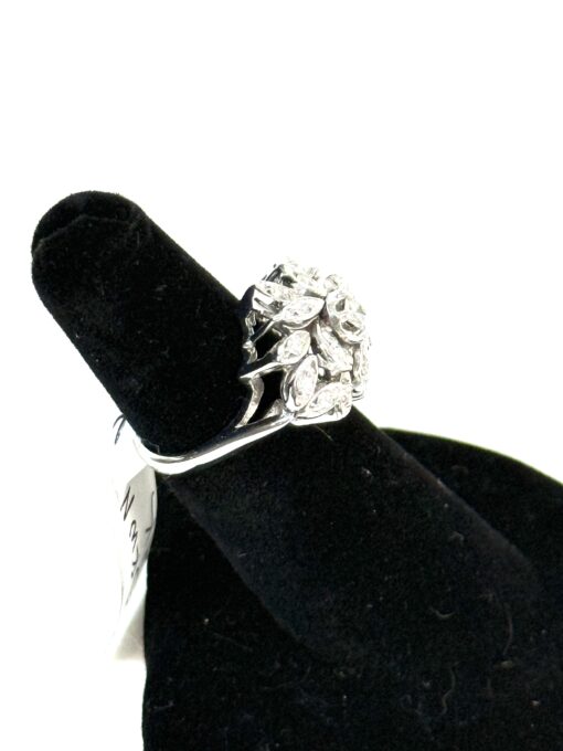 .50 Carat Natural Diamonds and 14k White Gold Vintage Look Ring - Image 7