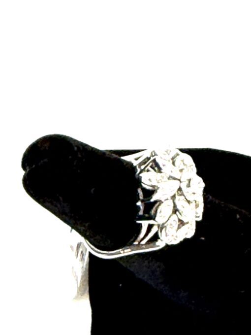 .50 Carat Natural Diamonds and 14k White Gold Vintage Look Ring - Image 6