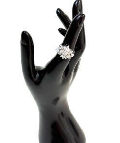 Alternative view of .50 Carat Natural Diamonds and 14k White Gold Vintage Look Ring