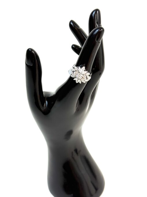 .50 Carat Natural Diamonds and 14k White Gold Vintage Look Ring - Image 2