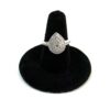 .50 Carat Natural Diamonds and .925 Sterling Silver Cluster Ring Pear