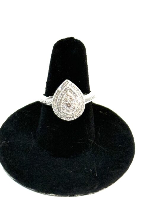 .50 Carat Natural Diamonds and .925 Sterling Silver Cluster Ring Pear - Image 3