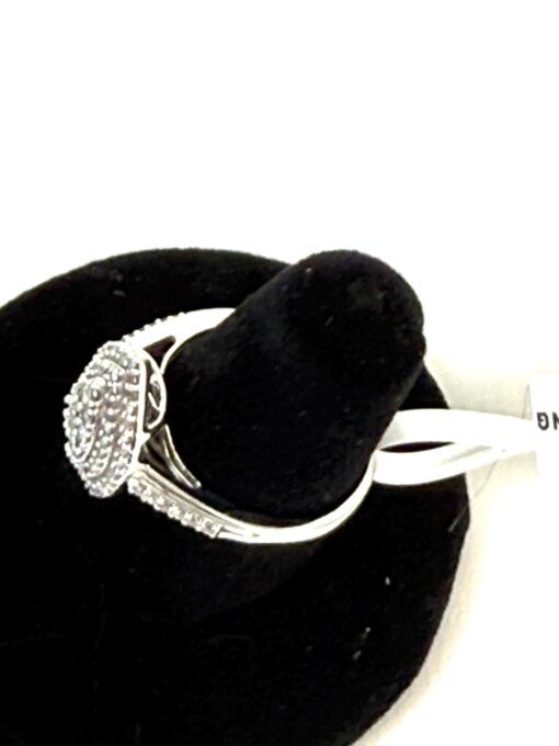 .50 Carat Natural Diamonds and .925 Sterling Silver Cluster Ring Pear - Image 6