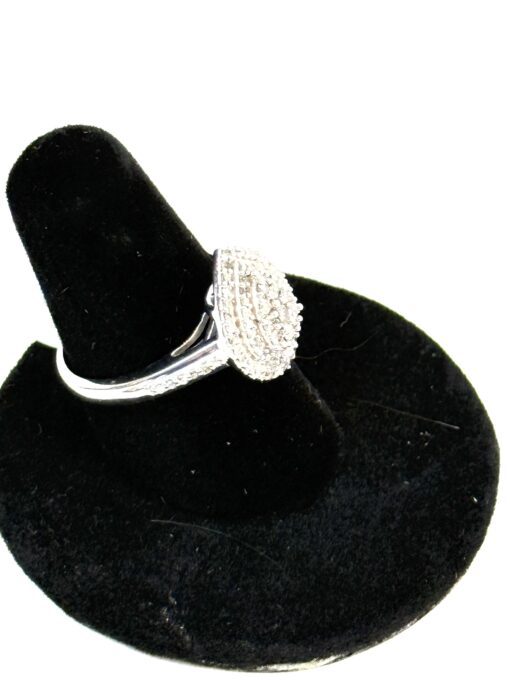 .50 Carat Natural Diamonds and .925 Sterling Silver Cluster Ring Pear - Image 4
