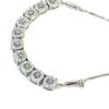 1/4 TCW Natural Diamonds in .925 Sterling Silver Bolo Bracelet