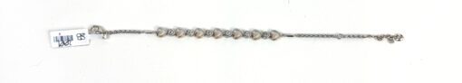.03 TCW Natural Diamonds in .925 Sterling Silver 2 Tone Heart Shape Bracelet - Image 6