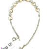 .03 TCW Natural Diamonds in .925 Sterling Silver 2 Tone Heart Shape Bracelet
