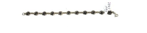 .925 Sterling Silver Roses Bracelet 7" Vintage Look - Image 3