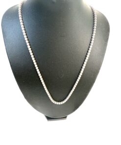 Alternative view of 2 Carat Lab Diamond in .925 Sterling Silver 17" Tennis Necklace