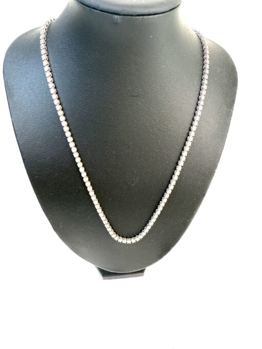 2 Carat Lab Diamond in .925 Sterling Silver 17" Tennis Necklace - Image 2