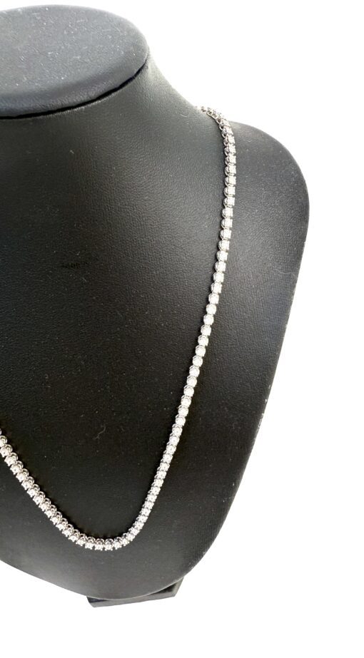 2 Carat Lab Diamond in .925 Sterling Silver 17" Tennis Necklace - Image 4