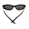 Back of the sunglasses with the temple arms crossed