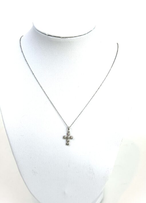 .50 Natural Diamond and 14K Gold 18" Cross Pendant Necklace - Image 3
