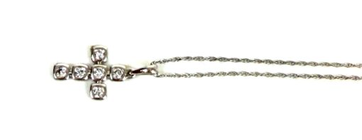 .50 Natural Diamond and 14K Gold 18" Cross Pendant Necklace - Image 8