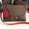 LOUIS VUITTON Beaubourg Damier Ebene Shoulder Bag in Brown/Red