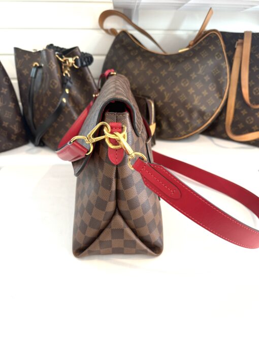 LOUIS VUITTON Beaubourg Damier Ebene Shoulder Bag in Brown/Red - Image 8