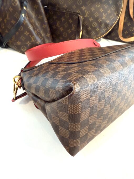 LOUIS VUITTON Beaubourg Damier Ebene Shoulder Bag in Brown/Red - Image 14