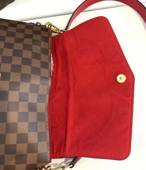 LOUIS VUITTON Beaubourg Damier Ebene Shoulder Bag in Brown/Red - Image 12