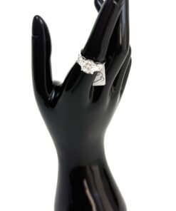 Alternative view of Lab Grown 3.85 Carat Round Brilliant Cut Diamond 14K White Gold Engagement Ring