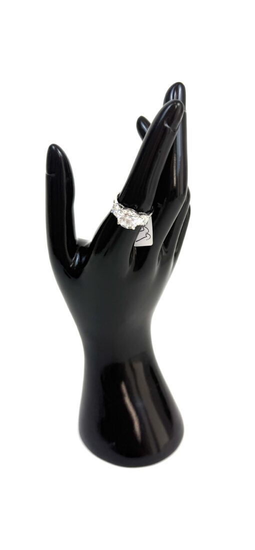 Lab Grown 3.85 Carat Round Brilliant Cut Diamond 14K White Gold Engagement Ring - Image 2