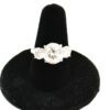 Lab Grown 3.85 Carat Round Brilliant Cut Diamond 14K White Gold Engagement Ring