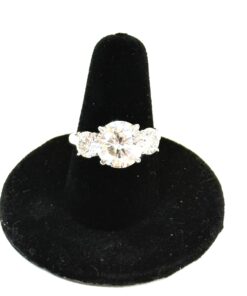 Lab Grown 3.85 Carat Round Brilliant Cut Diamond 14K White Gold Engagement Ring