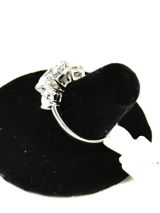 Lab Grown 3.85 Carat Round Brilliant Cut Diamond 14K White Gold Engagement Ring - Image 11