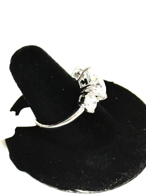 Lab Grown 3.85 Carat Round Brilliant Cut Diamond 14K White Gold Engagement Ring - Image 12