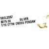 Tag reading 1/10 cttw cross pendant in silver
