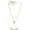 Necklace displayed on a white bust to show the drop
