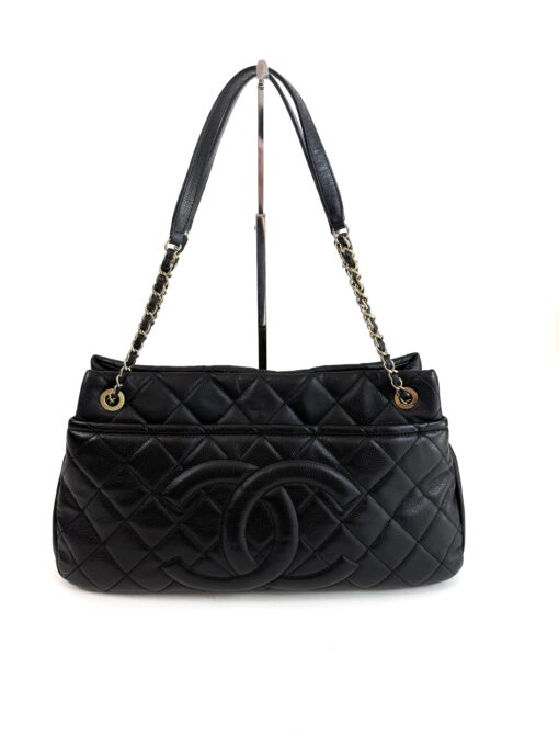 Chanel Caviar Quilted Timeless CC Soft Tote Black GHW